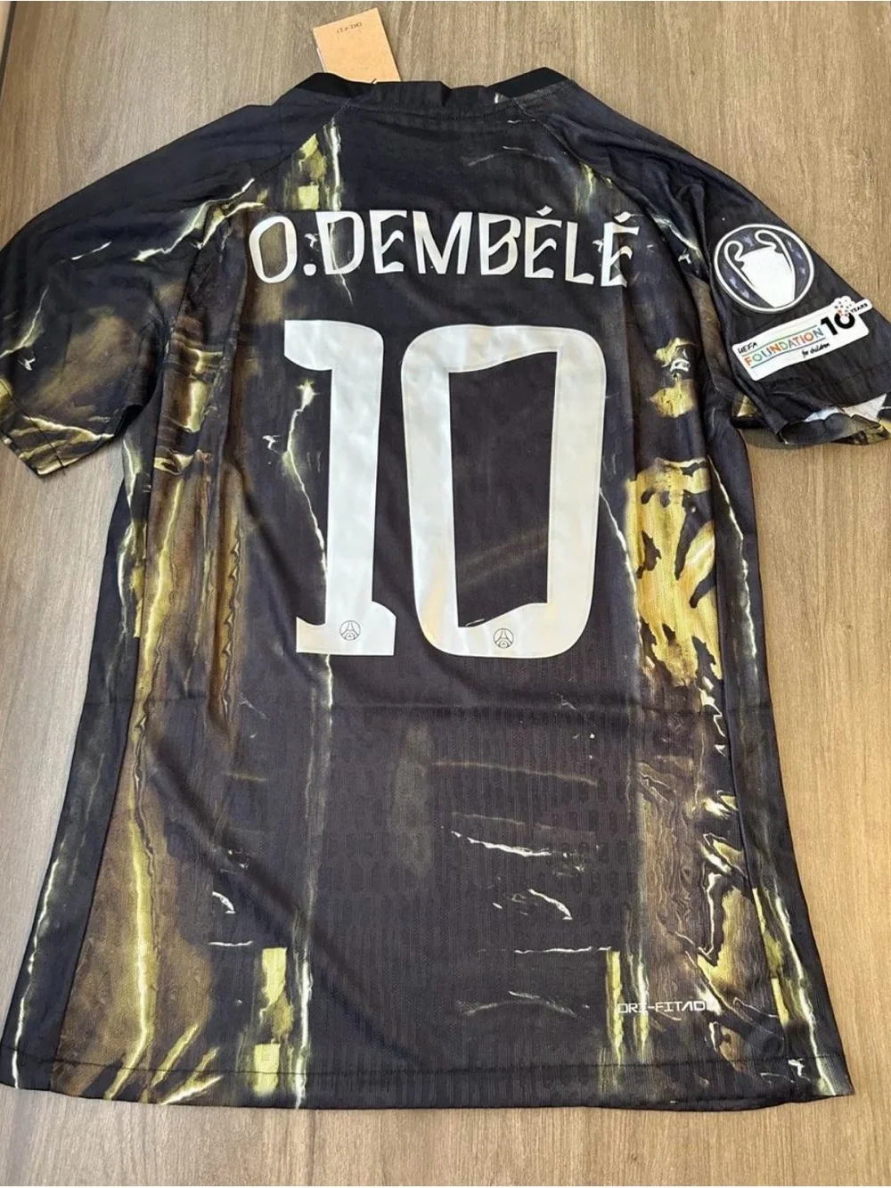 Jordan O. Dembélé #10 Black and Gold Soccer Jersey